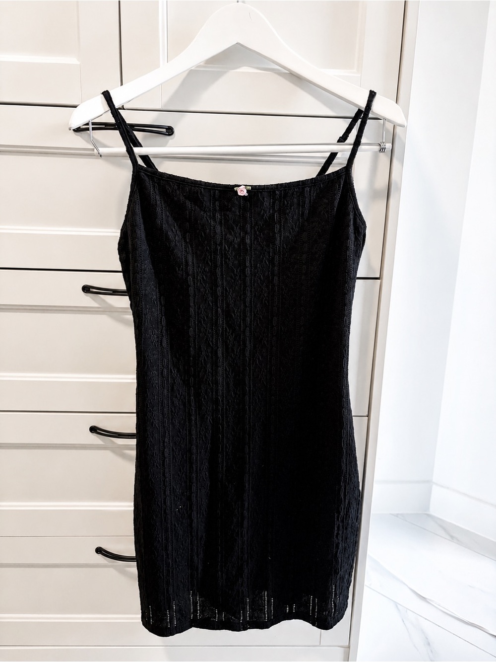 Wild Fable Black Mini Dress Adjustable Straps Lined Size M